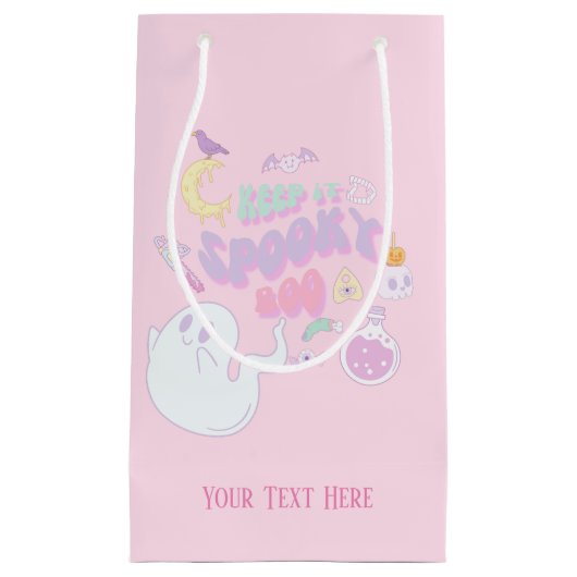 Cute Spooky Ghost & Gang Pastel Halloween Klein Cadeauzakje (Voorkant)