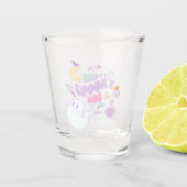 Cute Spooky Ghost & Gang Pastel Halloween Shot Glas (Voorkant)