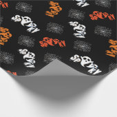 Cute Spooky Ghost Pattern Halloween Gifts Cadeaupapier (Hoek)