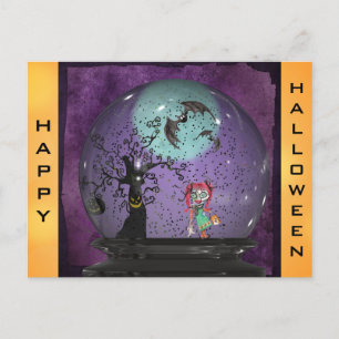 Cute Spooky Gothic Halloween Briefkaart