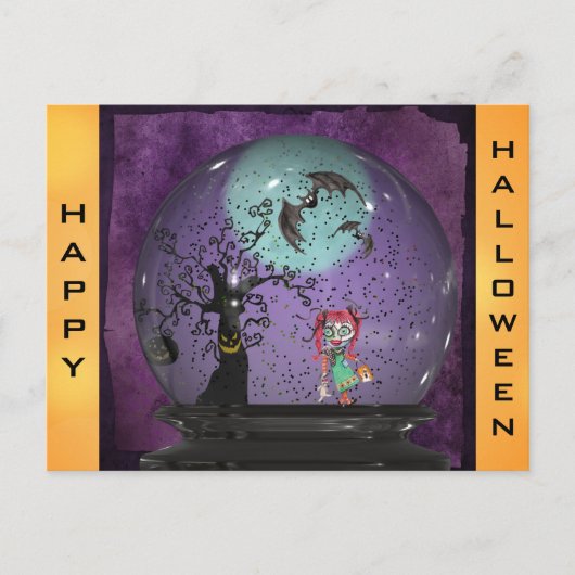 Cute Spooky Gothic Halloween Briefkaart (Voorkant)