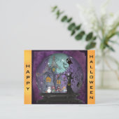 Cute Spooky Gothic Halloween Briefkaart (Staand voorkant)