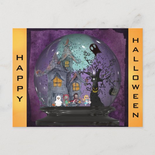 Cute Spooky Gothic Halloween Briefkaart (Voorkant)