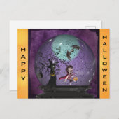 Cute Spooky Gothic Vampire Halloween Briefkaart (Voorkant / Achterkant)