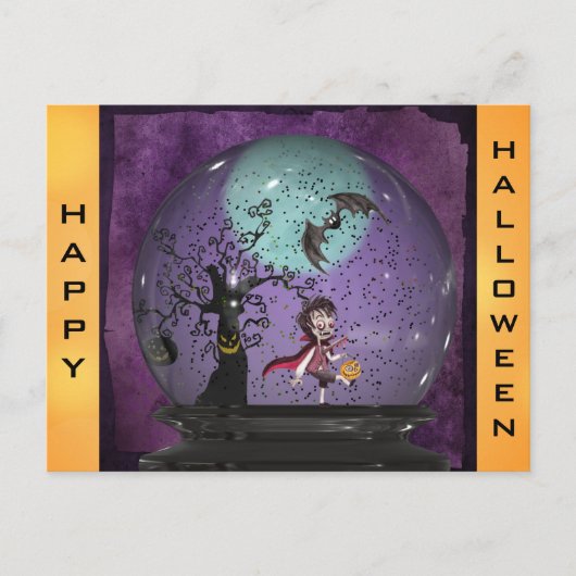Cute Spooky Gothic Vampire Halloween Briefkaart (Voorkant)
