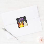 Cute Spooky Halloween Candy Corn LOVE Stickers (Envelop)