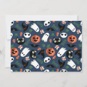 Cute Spooky Halloween Drive by Blue Baby shower Kaart (Achterkant)
