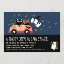Cute Spooky Halloween Drive by Blue Baby shower