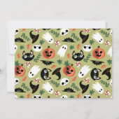 Cute Spooky Halloween Drive by Green Baby shower Kaart (Achterkant)