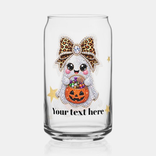 Cute Spooky Halloween-elementen glazen blik (Voorkant)