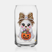 Cute Spooky Halloween-elementen glazen blik (Achterkant)