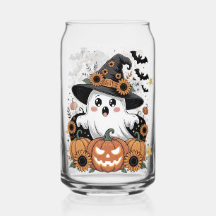 Cute Spooky Halloween-elementen glazen blik