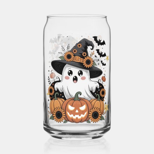 Cute Spooky Halloween-elementen glazen blik (Voorkant)
