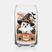 Cute Spooky Halloween-elementen glazen blik (Achterkant)