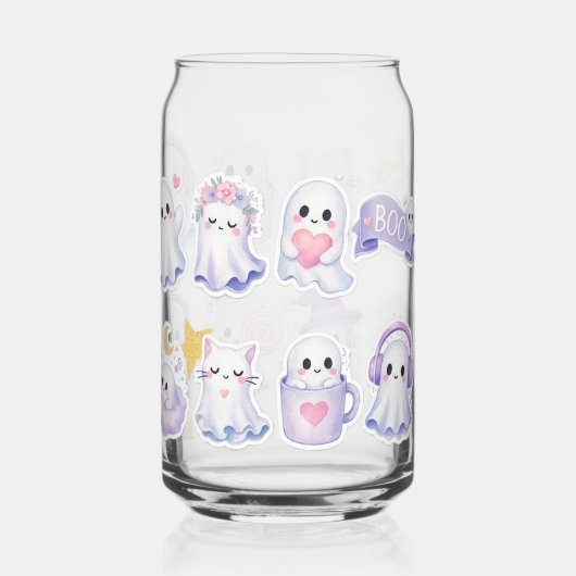 Cute Spooky Halloween-elementen glazen bus (Voorkant)
