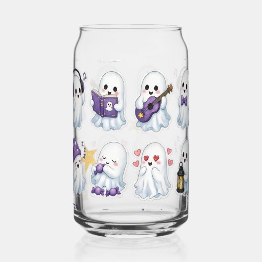 Cute Spooky Halloween-elementen glazen bus (Voorkant)