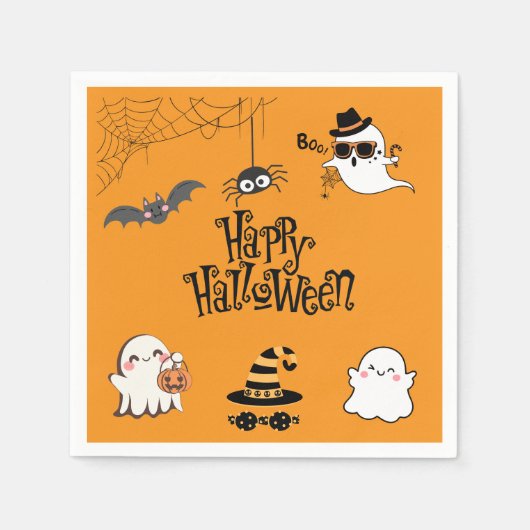 Cute & Spooky Halloween-feestservetjes Servet (Voorkant)