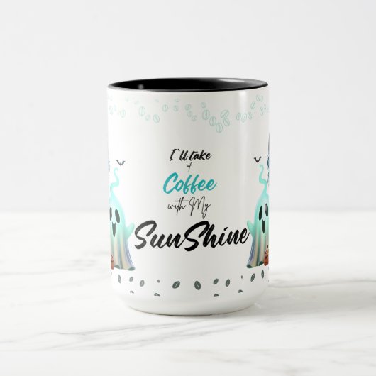 Cute Spooky Halloween Girl Coffee Classic Mok (Midden)