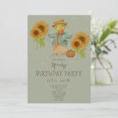 Cute Spooky Halloween Kids Birthday Uitnodiging (Staand voorkant)