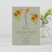 Cute Spooky Halloween Kids Birthday Uitnodiging (Staand voorkant)