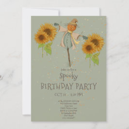 Cute Spooky Halloween Kids Birthday Uitnodiging