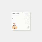 Cute Spooky Halloween Pumpkin Spider Web Stars Post-it® Notes (Voorkant)