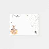 Cute Spooky Halloween Pumpkin Spider Web Stars Post-it® Notes (Voorkant)