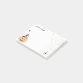Cute Spooky Halloween Pumpkin Spider Web Stars Post-it® Notes (Schuin)