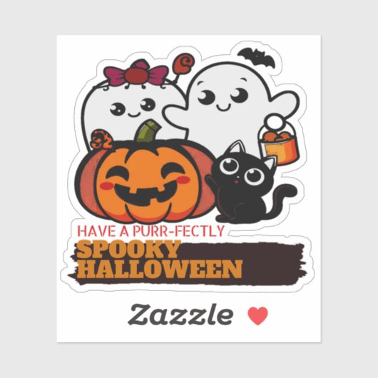 Cute Spooky Halloween Sticker (Vel)