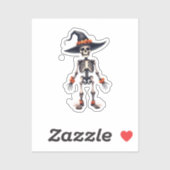 Cute Spooky Halloween Sticker – Skelet Vibe (Vel)