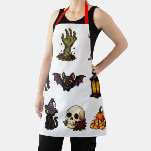 Cute & Spooky Halloween Stickersheet – Pompoenen, Schort