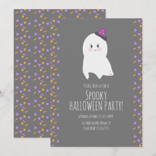 Cute spooky Halloween verjaardagskostuum Kaart