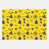 Cute Spooky Halloween Wrapping Paper Sheet Trio (Voorkant 3)
