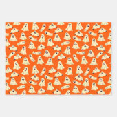 Cute Spooky Halloween Wrapping Paper Sheet Trio (Voorkant)