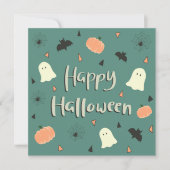 Cute Spooky Happy Halloween Aankondiging (Voorkant)