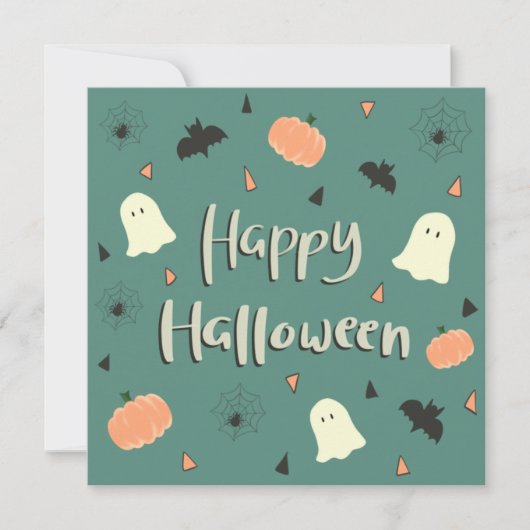 Cute Spooky Happy Halloween Aankondiging (Voorkant)