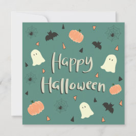 Cute Spooky Happy Halloween Aankondiging