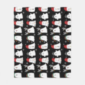 Cute Spooky Kerstmis Ghost Fleece Blanket (Voorkant)