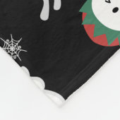 Cute Spooky Kerstmis Ghost Fleece Blanket Deken (Hoek)
