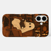Cute Spooky Library, Autumn Reading Ghost Case-Mate iPhone Case (Achterkant (horizontaal))