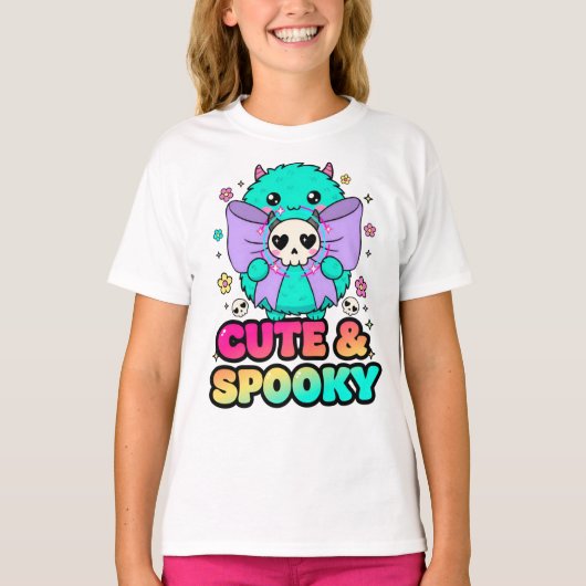 Cute & Spooky Monster Sweatshirt with Skulls & Sta (Voorkant)