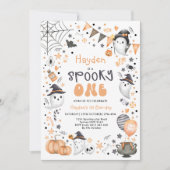 Cute Spooky One Halloween Ghost 1st Birthday Kaart (Voorkant)