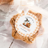 Cute Spooky One Halloween Ghost 1st Birthday Ronde Sticker