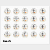 Cute Spooky One Little Boo Ghost Thank You   Ronde Sticker (Vel)