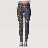 Cute Spooky Scary Halloween Pumpkins and Snoep Leggings (Voorkant)
