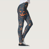 Cute Spooky Scary Halloween Pumpkins and Snoep Leggings (Rechts)