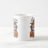 Cute Spooky Skeleton Cows with Classic Mug, 11 oz Koffiemok (Center)