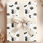 Cute Spooky Spiders, Bats & Cats Halloween Cadeaupapier