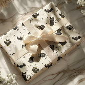 Cute Spooky Spiders, Bats & Cats Halloween Cadeaupapier