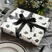 Cute Spooky Spiders, Bats & Cats Halloween Cadeaupapier
